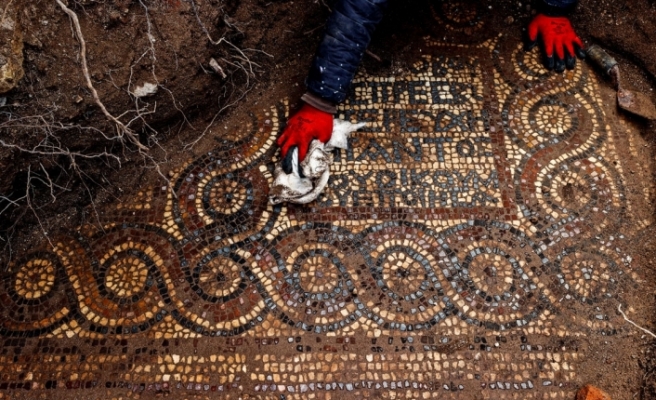 1500 yıllık mozaik bulundu