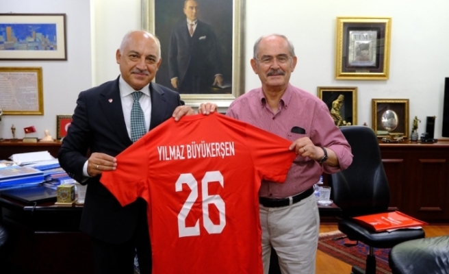 Büyükerşen TFF Başkanı Mehmet Büyükekşi'yi misafir etti